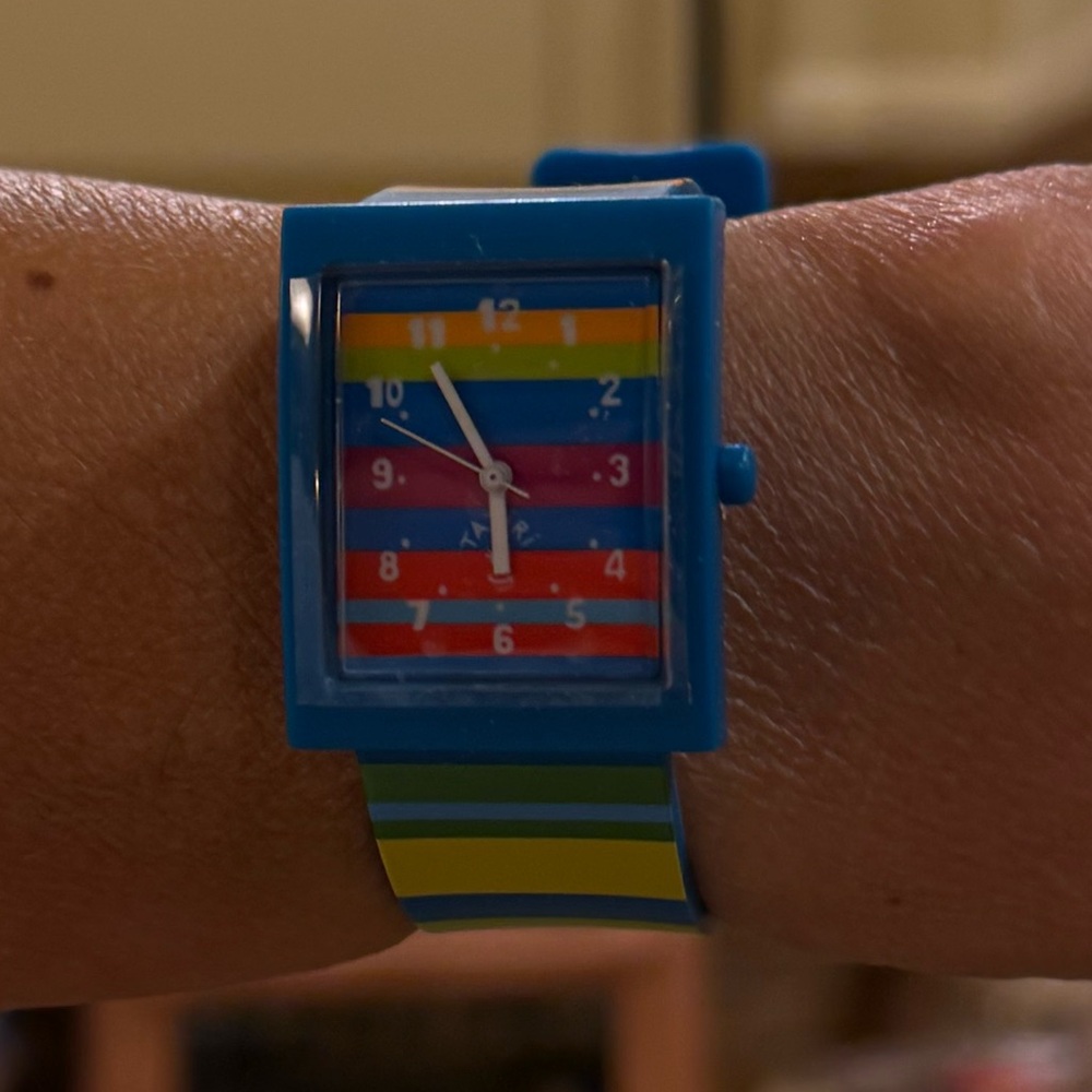 Vibrant Multicolor Striped Watch - Picture 3 of 3